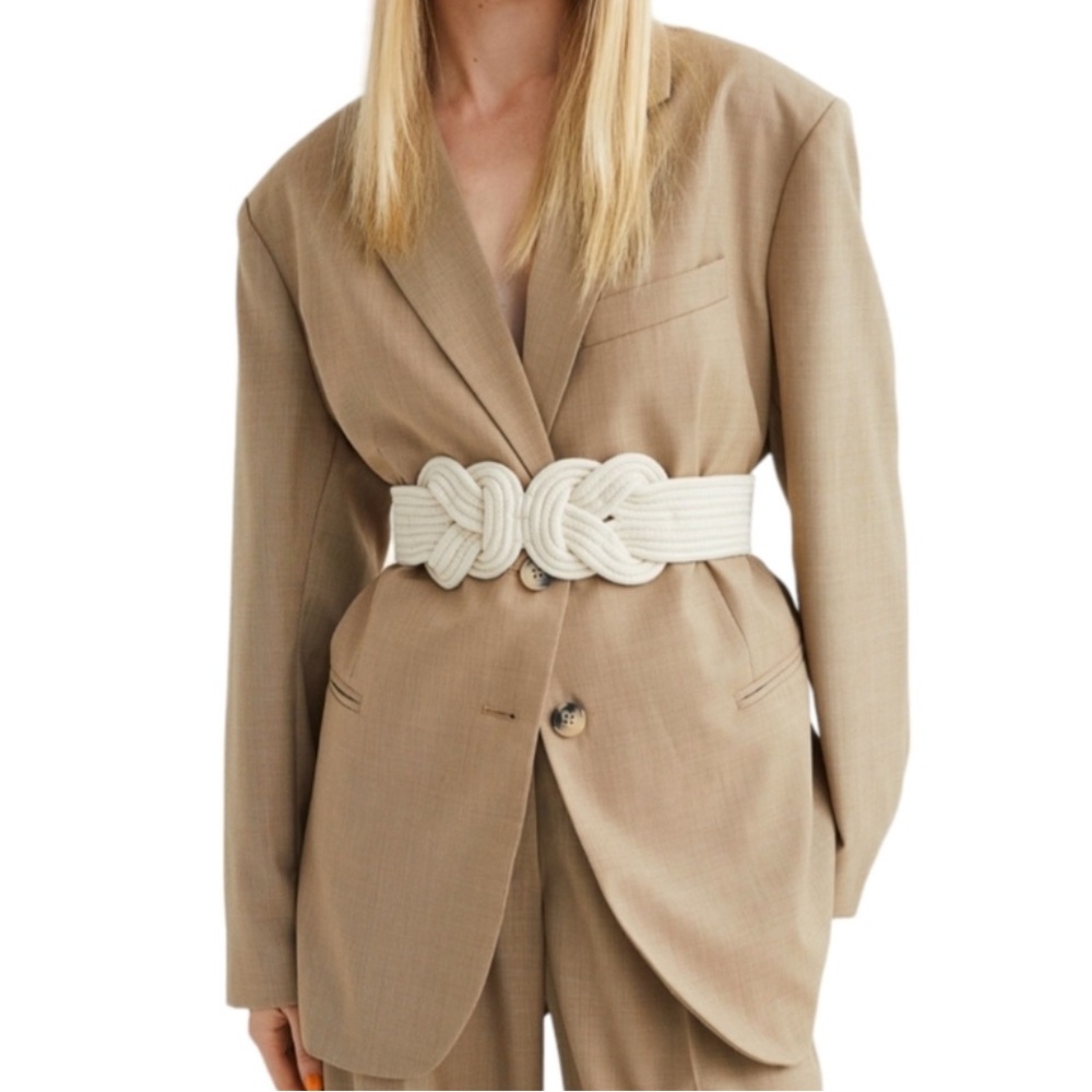 H&M Beige Rope Waist Belt Bow Knot Detail
